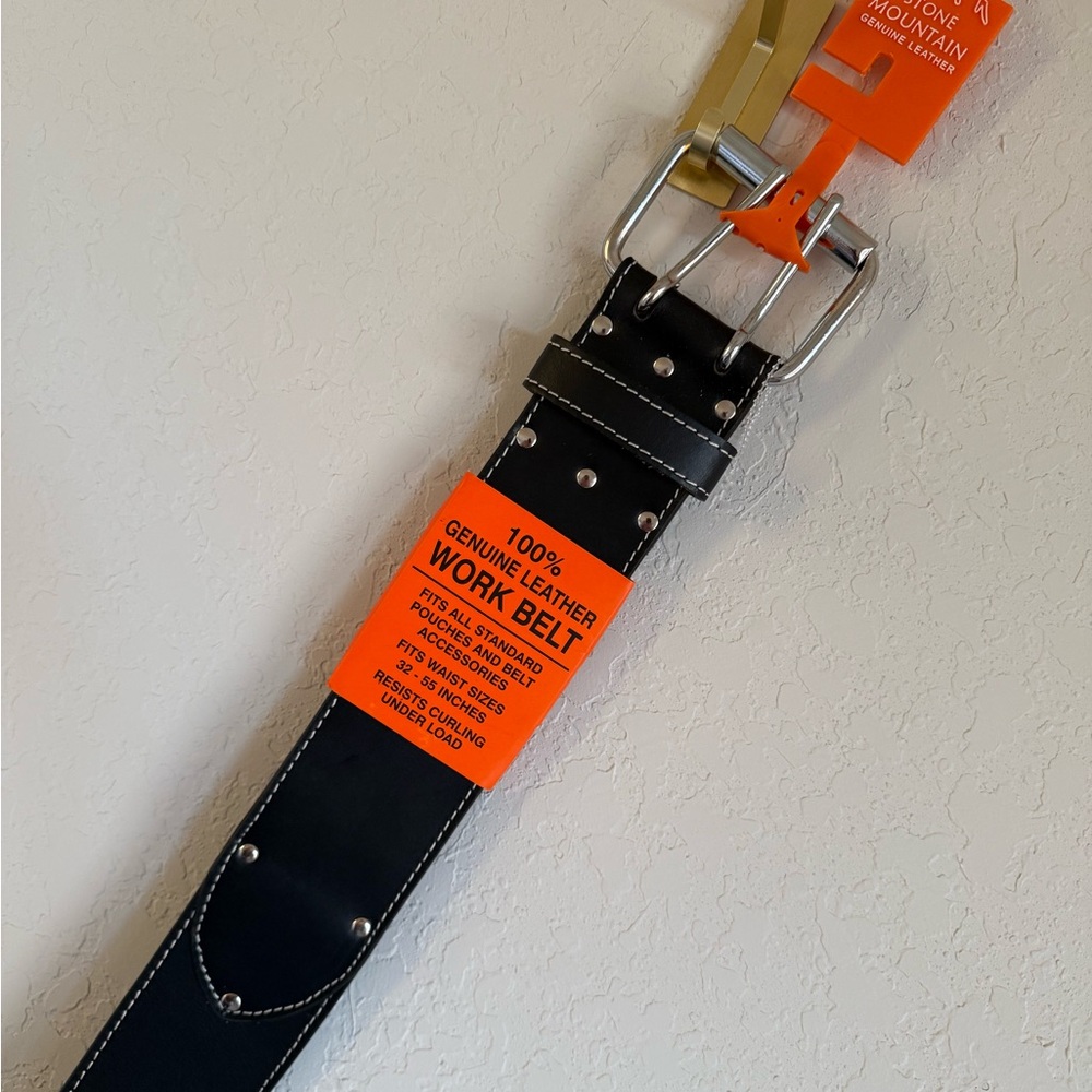 Black Leather Work Belt